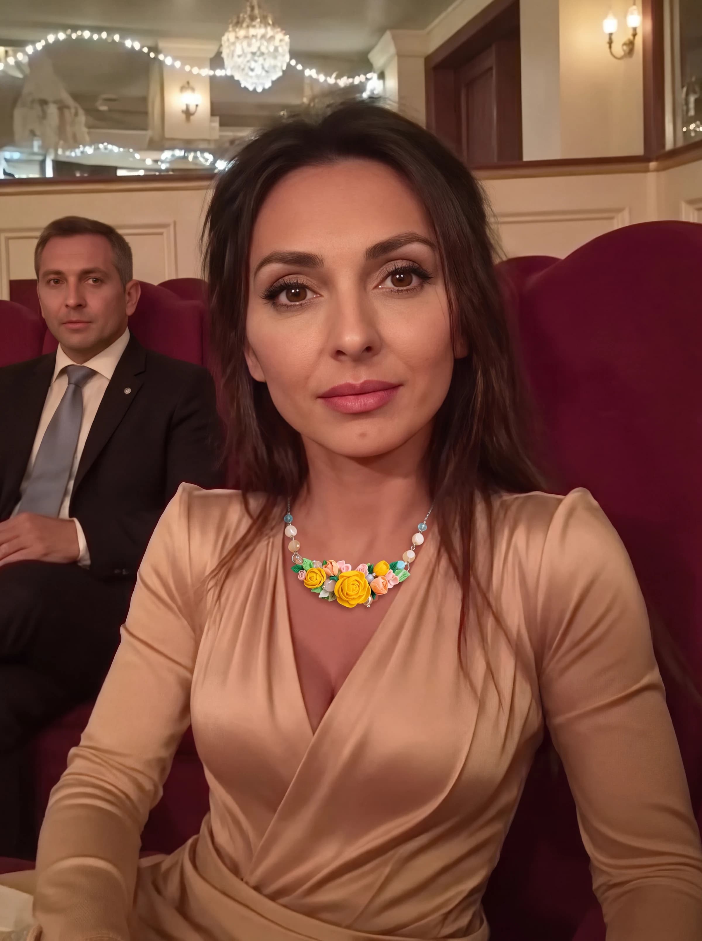 Кольє «Букет жовтих троянд»