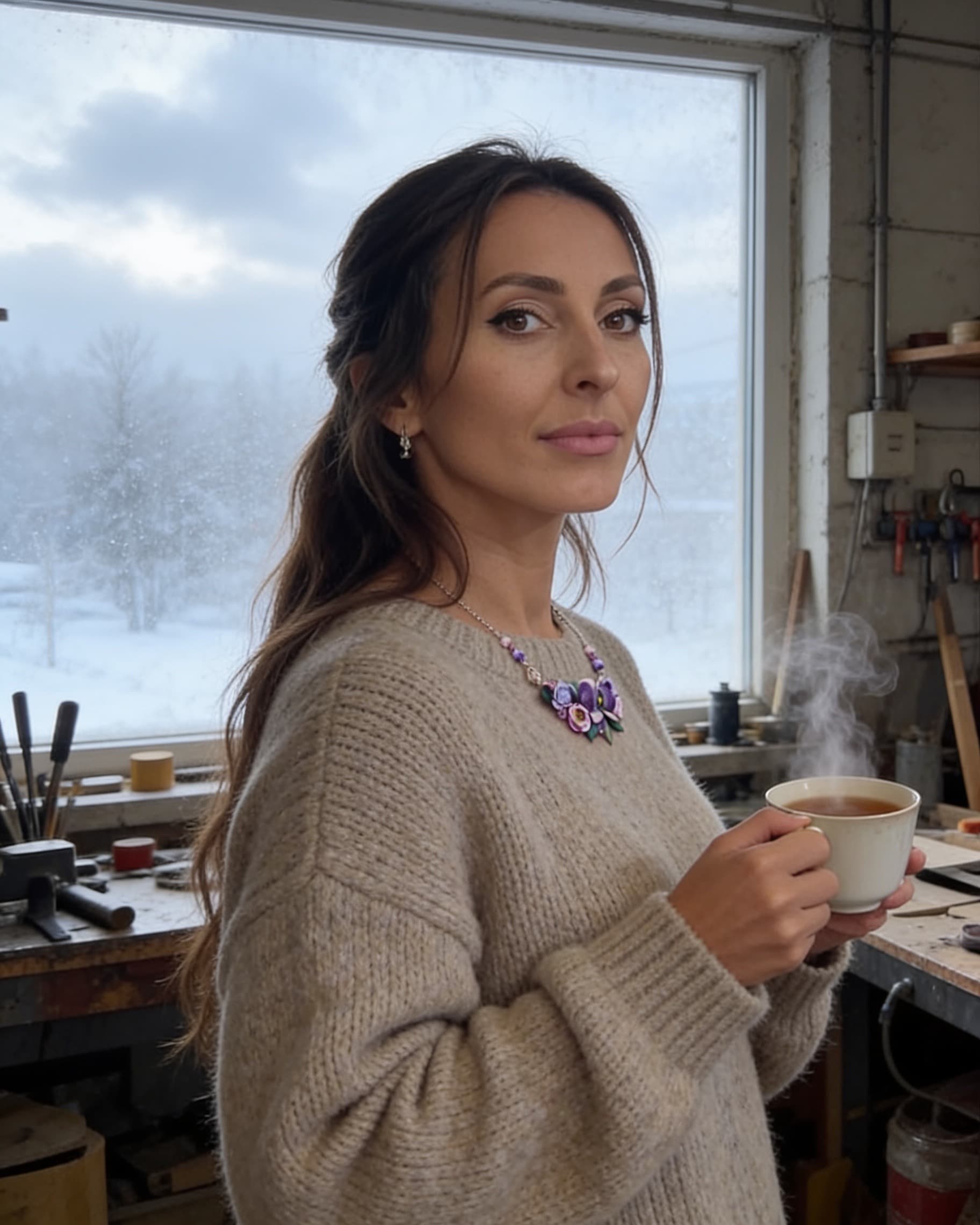 The workshop in winter